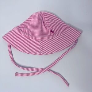 Zutano Pink White Stripe Baby Sun Hat Bonnet
